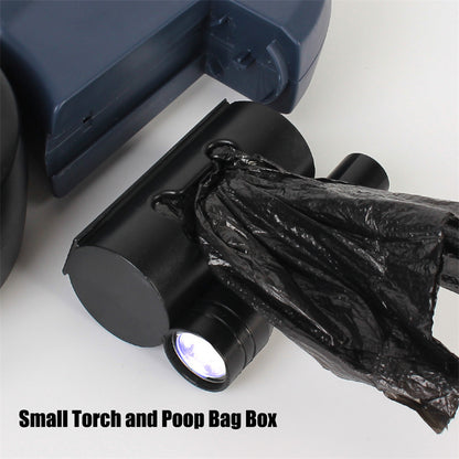 Tangle‑Free Retractable Double Dog Leash with Light & Poop Bag Holder