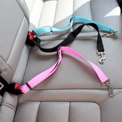 Adjustable Pet Car Seat Belt – Safety Harness Lead Clip for Cats & Dogs