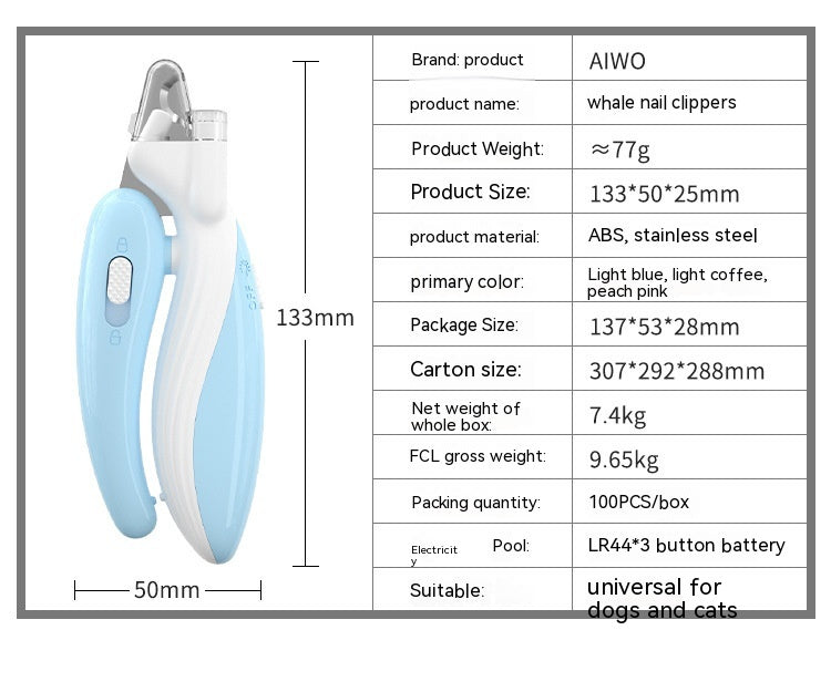 LED Pet Nail Clippers  – Safe Grooming for Dogs & Cats