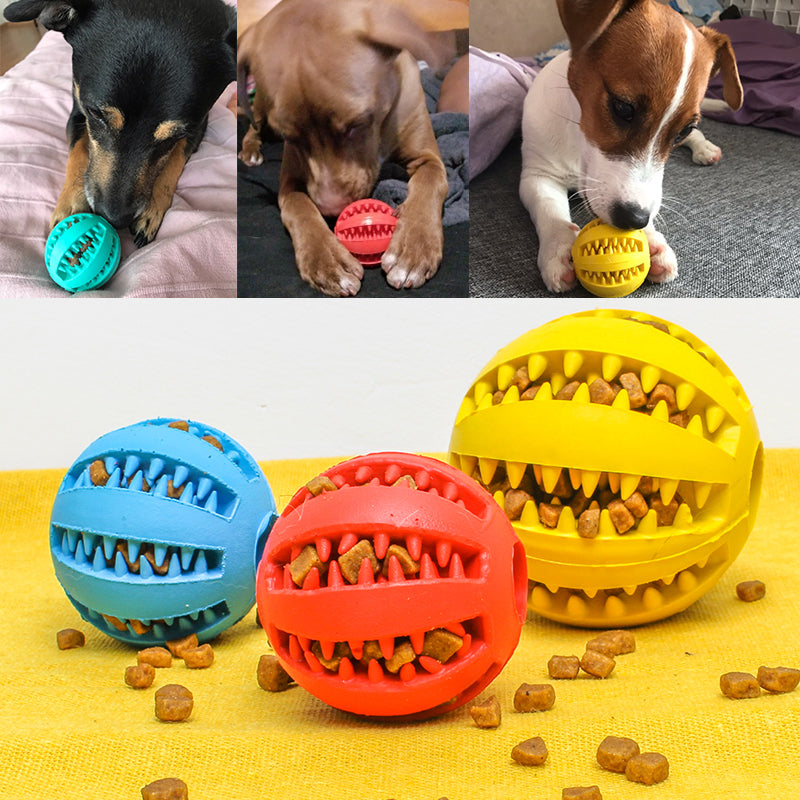 Rubber Slow Feeder Treat Ball – Cute Interactive Dog Toy
