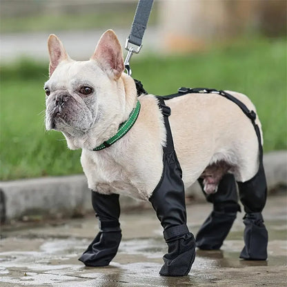 Waterproof Breathable Dog Boots – Adjustable Soft Paw Protector Shoes for Outdoor Walking
