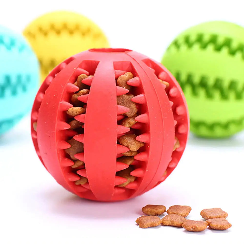 Rubber Slow Feeder Treat Ball – Cute Interactive Dog Toy