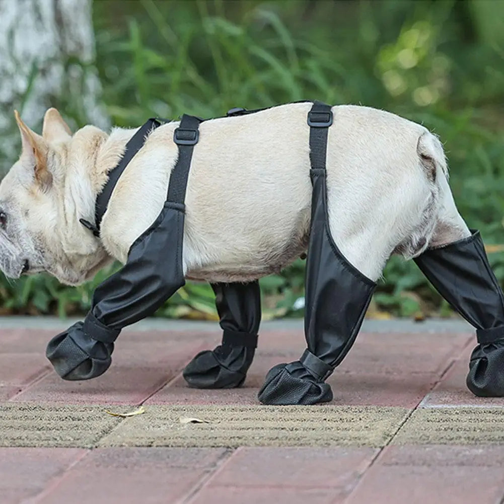 Waterproof Breathable Dog Boots – Adjustable Soft Paw Protector Shoes for Outdoor Walking