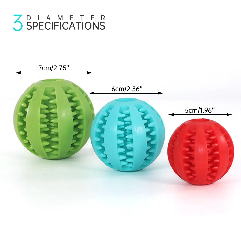 Rubber Slow Feeder Treat Ball – Cute Interactive Dog Toy