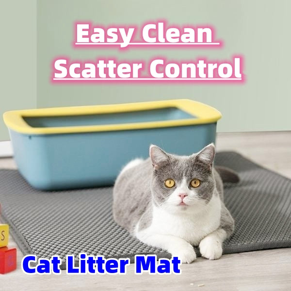 Waterproof Cat Litter Mat – Solid Color, Easy-Clean Scatter Control Mat