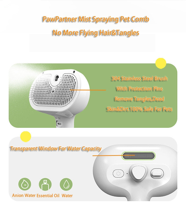 Steam Shedding and Grooming Brush for Dog & Cat