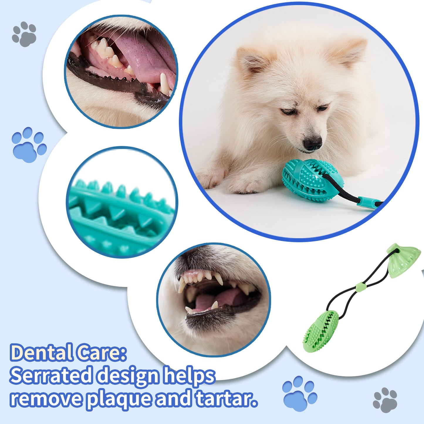 Suction Cup Treat Ball Dog Toy – Pull Rope & Teeth-Cleaning Chew