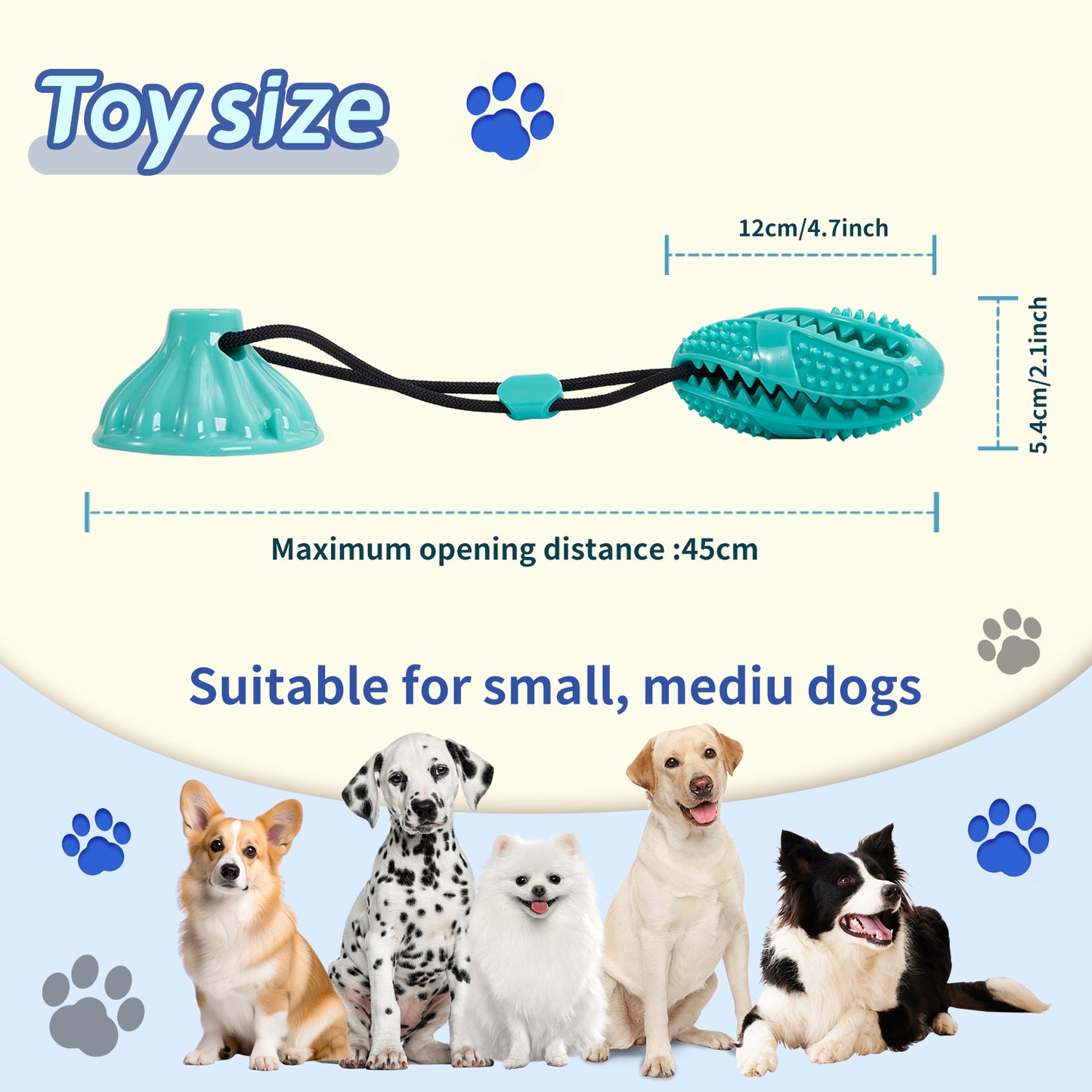 Suction Cup Treat Ball Dog Toy – Pull Rope & Teeth-Cleaning Chew