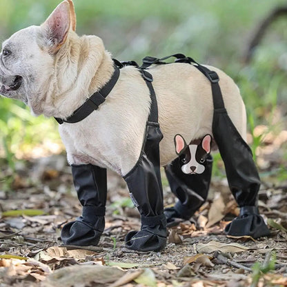 Waterproof Breathable Dog Boots – Adjustable Soft Paw Protector Shoes for Outdoor Walking