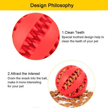 Rubber Slow Feeder Treat Ball – Cute Interactive Dog Toy